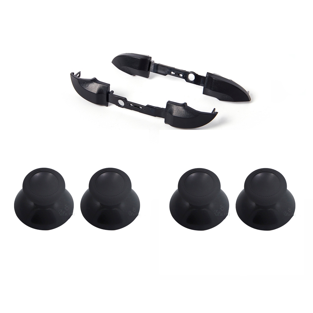 2 Botões Gatilhos RB LB pretos  + 4 Botões Analógicos ( Capa) preto para Controle Xbox Séries X S