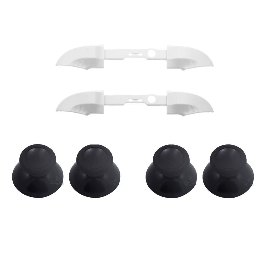 2 Botões Gatilho RB Lb brancos + 4 Botões Capa analógicos para controle Xbox Séries X S