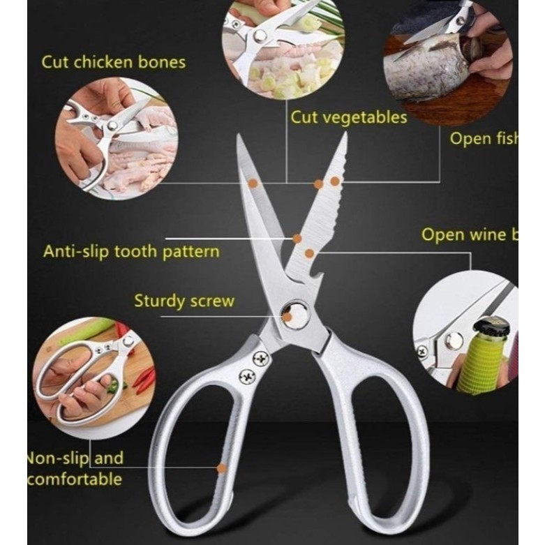 Tesoura Multiuso De Aço Inoxidável/Para Alimentos De Alta Qualidade/Cortador De Ossos De Pato De Frango/Ferramenta De Cozinha OFERTA
