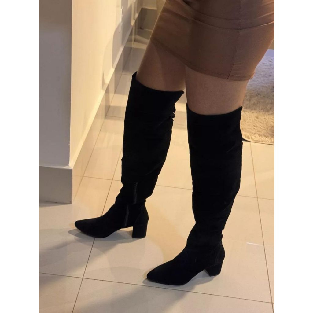 Bota Camurca Preta Cano Alto: Onde Comprar | BuscaProdutos