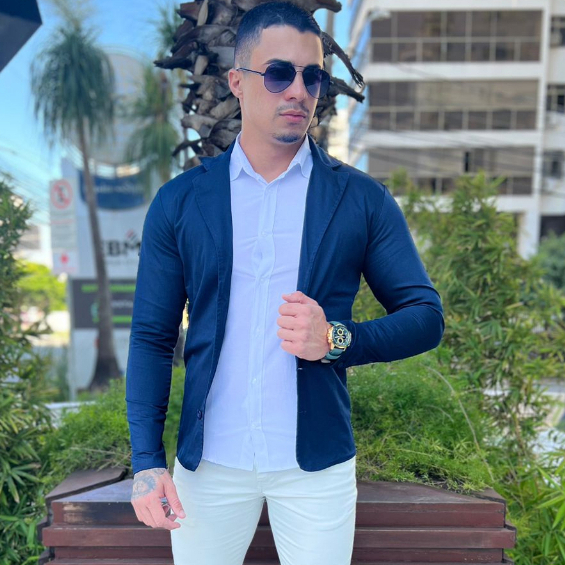 Blazer Masculino Alfaiataria acetinado luxo slim social esporte fino de luxo