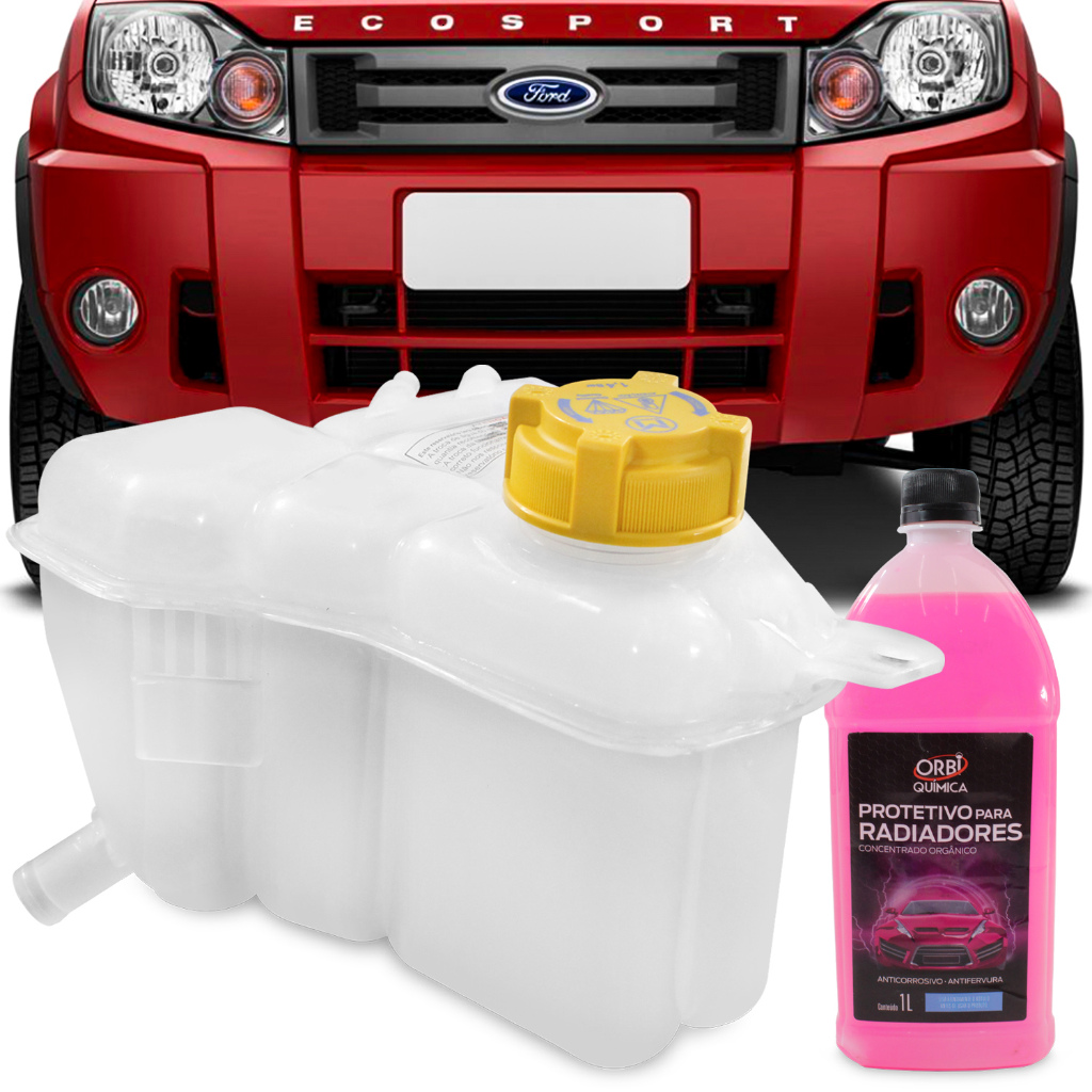 Reservatorio Agua Ecosport 03 04 05 06 07 08 09 10 11 Com Tampa + 1 Litro Aditivo Radiador