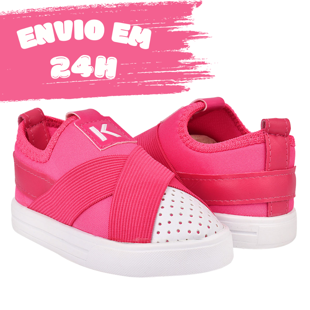 Tenis feminino Infantil Casual Calce Fácil Menina Escolar Segurança e Conforto
