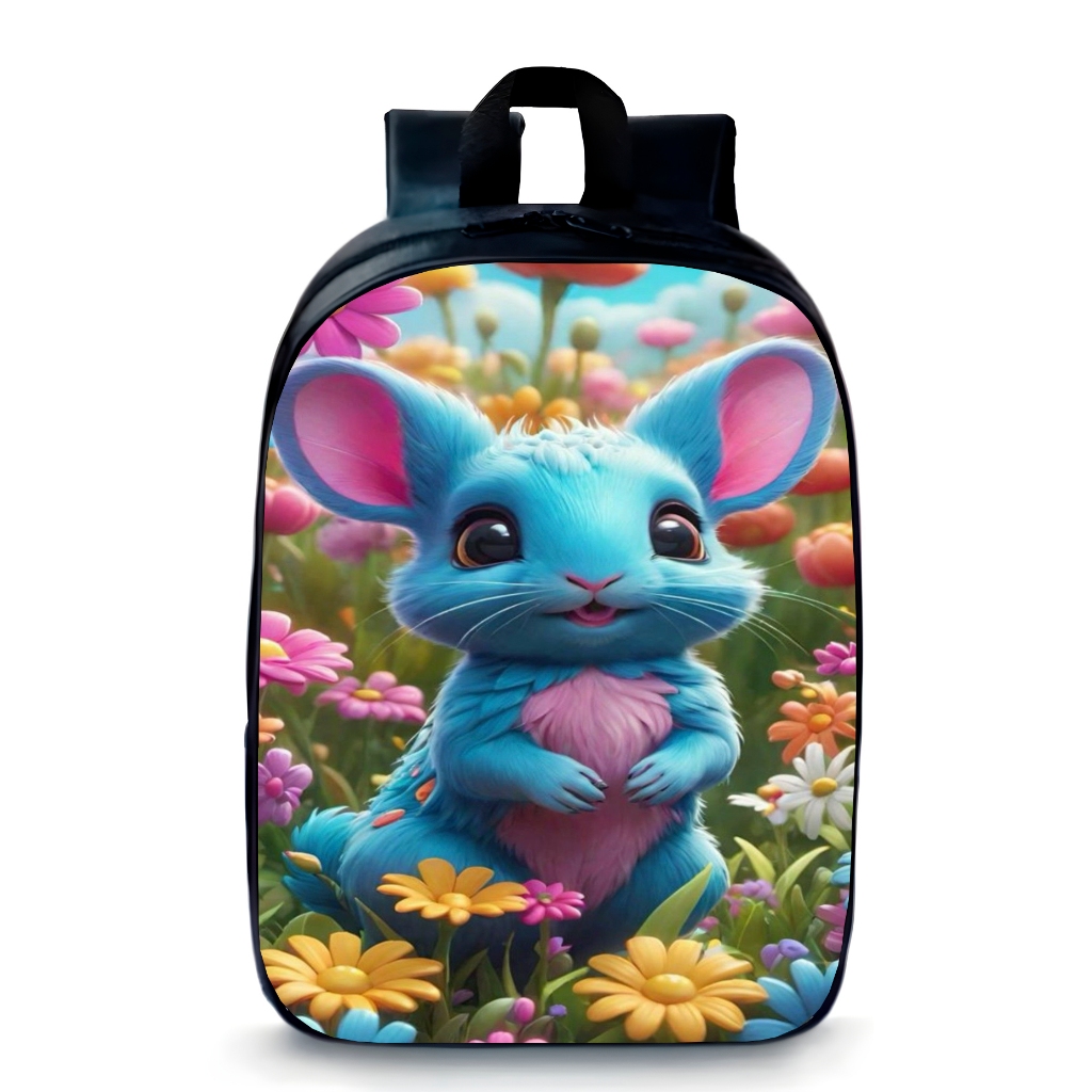 Mochila Pequena Pré-escolar infantil Ratinho colorido material escolar fofo promoção
