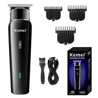 Máquina De Cortar Cabelo Profissional Aparador Recarregável Elétrico Versátil USB Homens Kemei -1113 em Oferta na Shopee