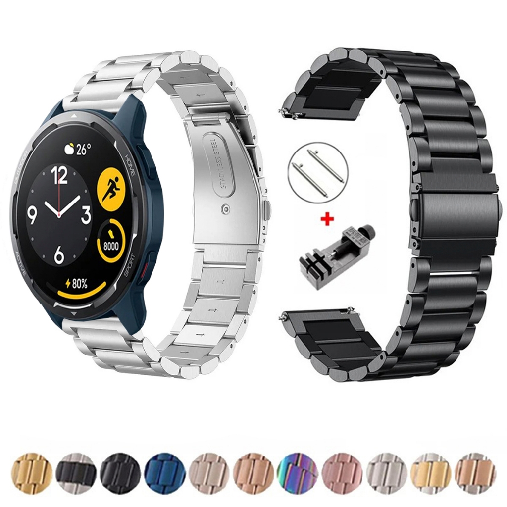Pulseira de 22mm Metal Elos de aço inox para Xiaomi Watch Color 2 de Engate Rapi