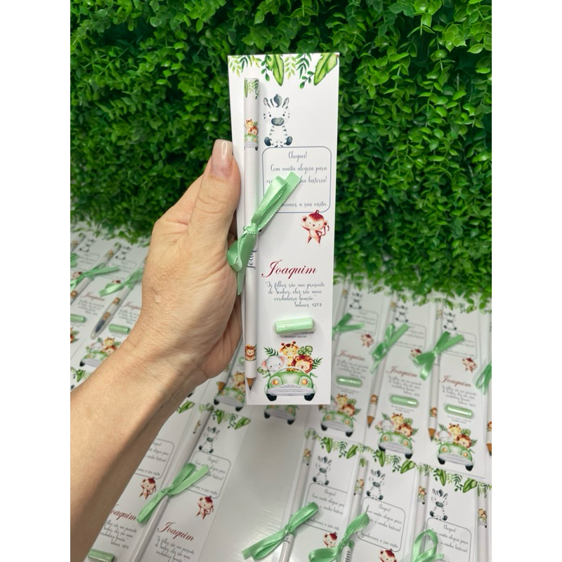 Lembrancinha Personalizada  lápis, Cartão, Cápsula com Mensagem Festa, Casamento, Brinde, nascimento