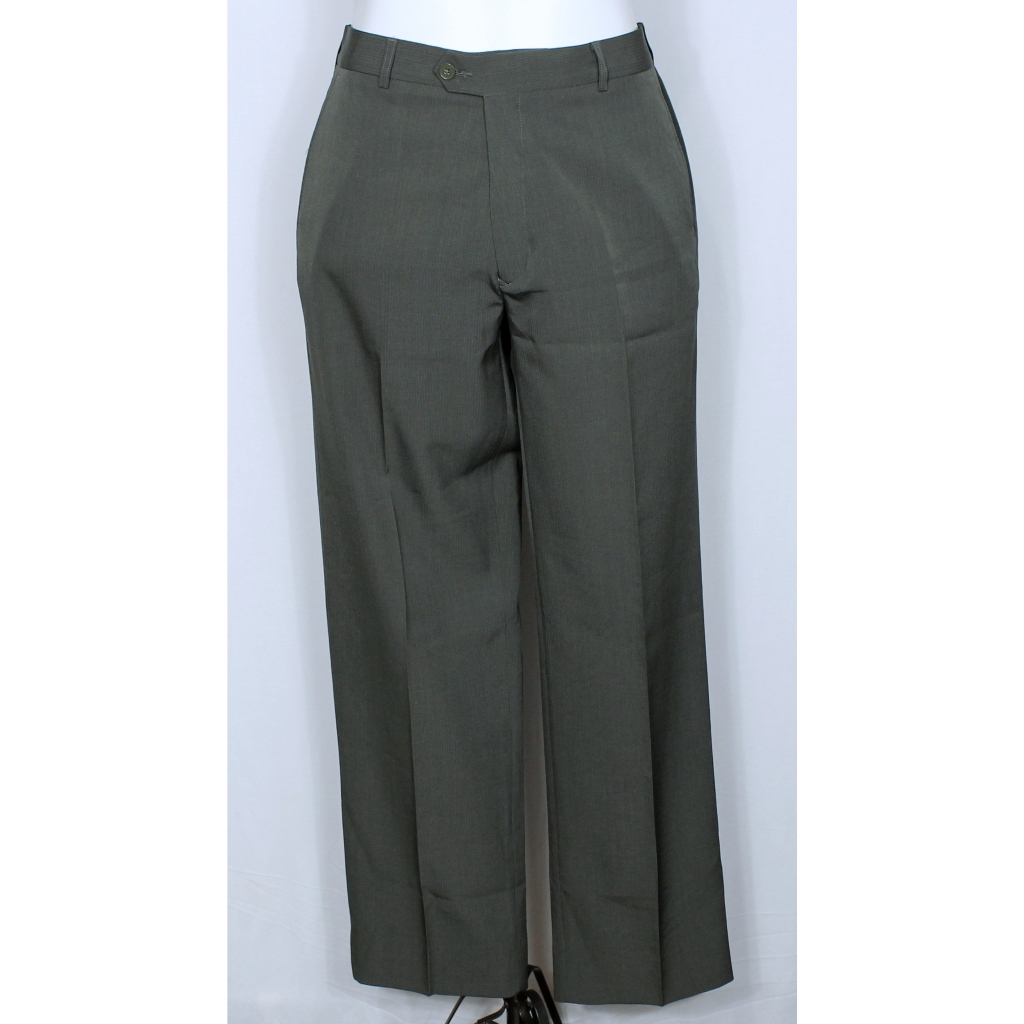 Calça social alfaiataria masculina cinza plus size Barecy Uomo - Veste 46 - Ref. 2341 (brechó)