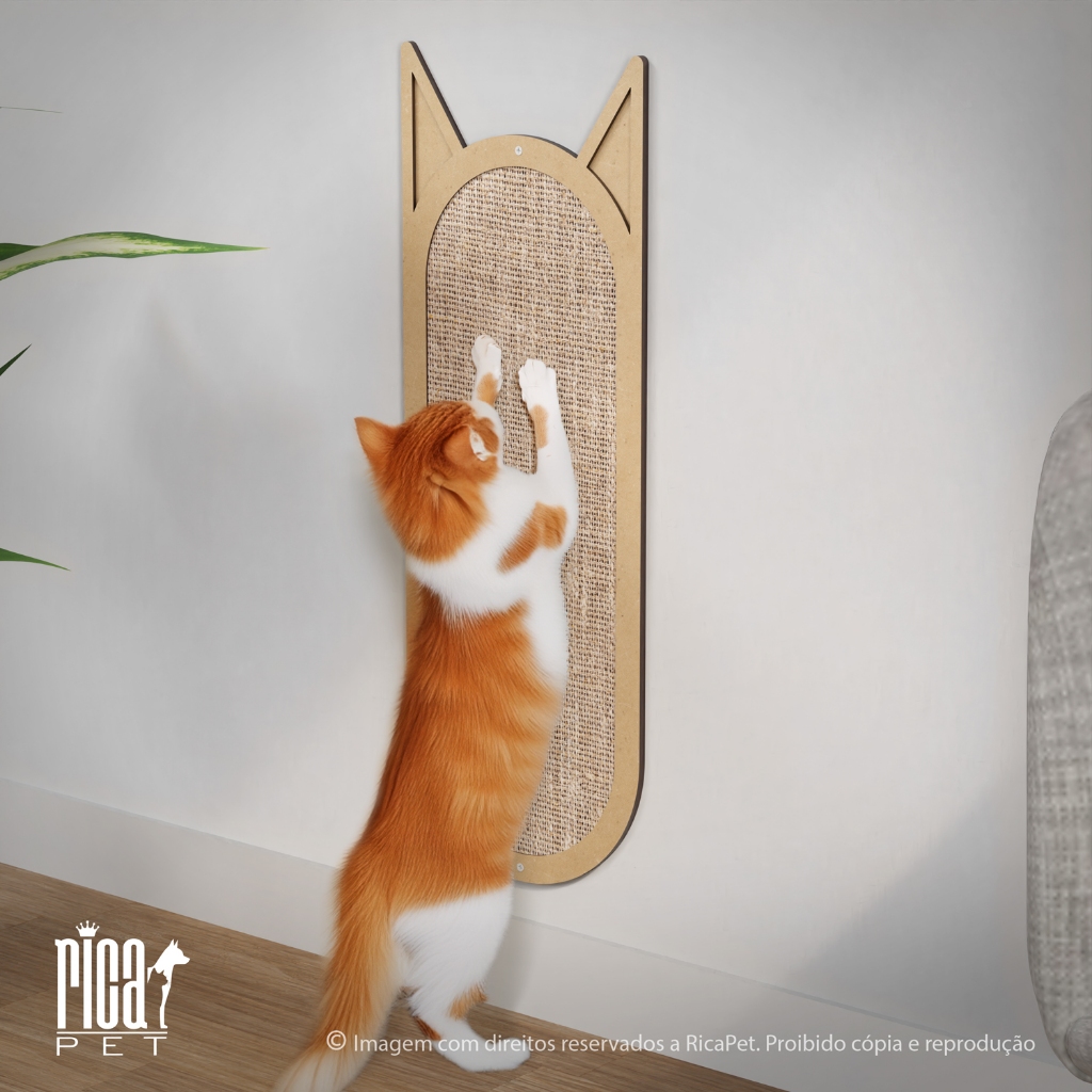 Arranhador Para Gato Parede Sisal 50x20 Grande Brinquedo Pet Ricapet