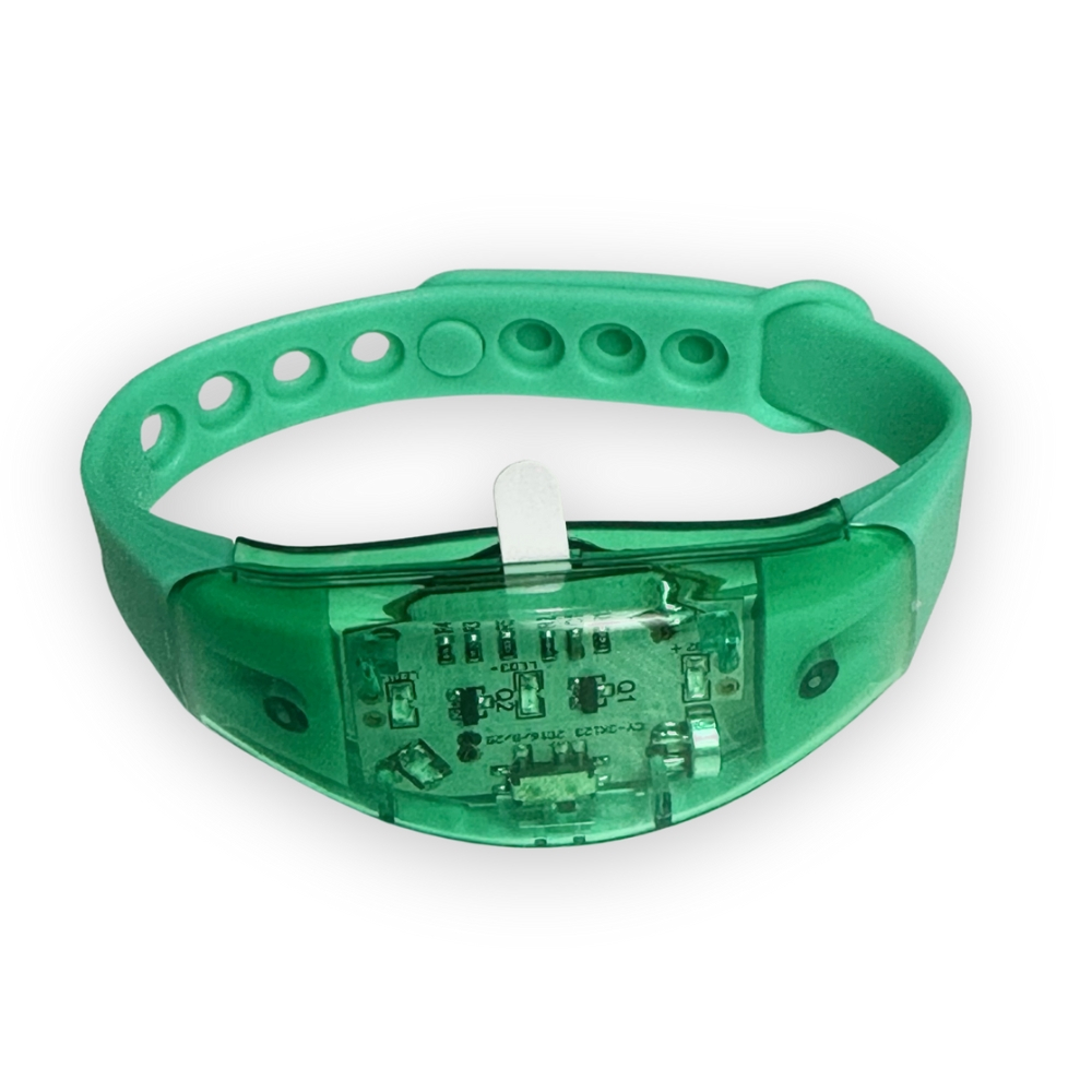 Pulseira Com Luz Led Hutz Ativado Por Som Verde Festa Lembrancinha Música Balada Brilho