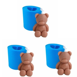 Kit Com 3 Moldes Urso 3d Liso Para Fabricação de Velas e Sabonetes Artesanais e Lembrancinhas em Oferta na Shopee