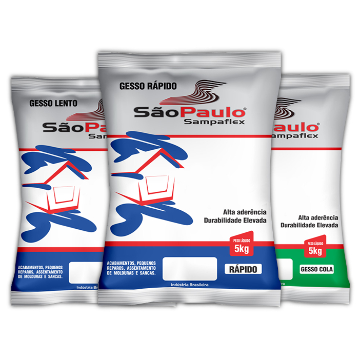 Gesso Rápido branco 1kg São Paulo Sampaflex