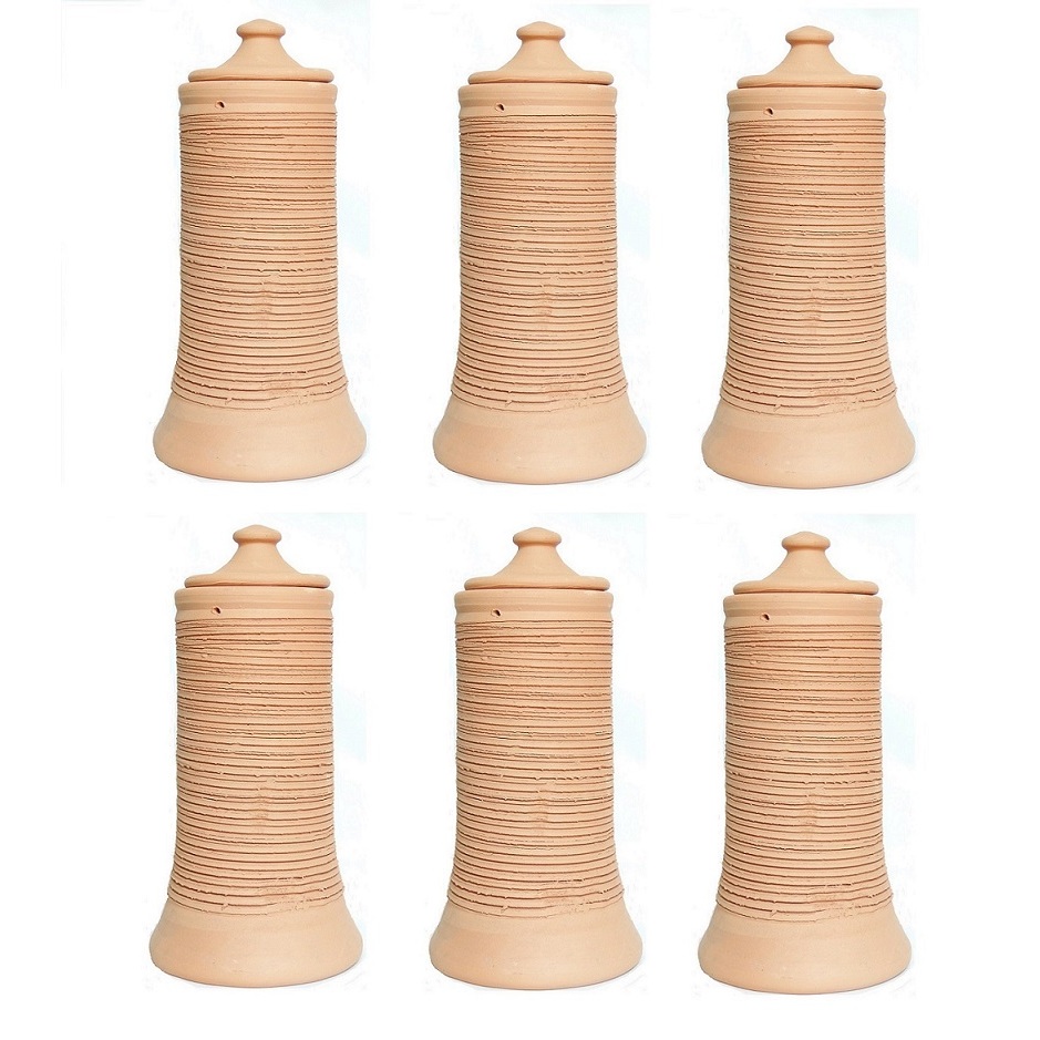 kit 6 Pau De Barro M Enraizador De Orquídea Germinação Moringa Vaso