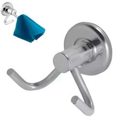 Gancho Cabide Duplo Para Banheiro Toalha Aço Inox Alumínio Prático Casa Decoração