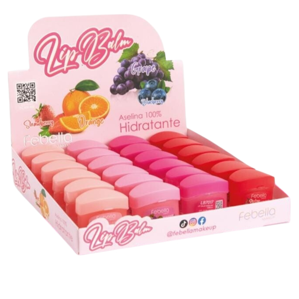 Kit Lip Balm Hidratante C/8 Unidades Febella - LB7017