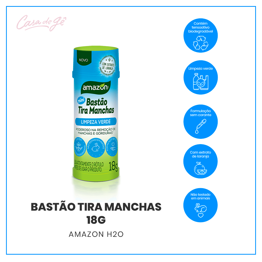 Bastão Tira Manchas Amazon Mini - 18g - Home & Living