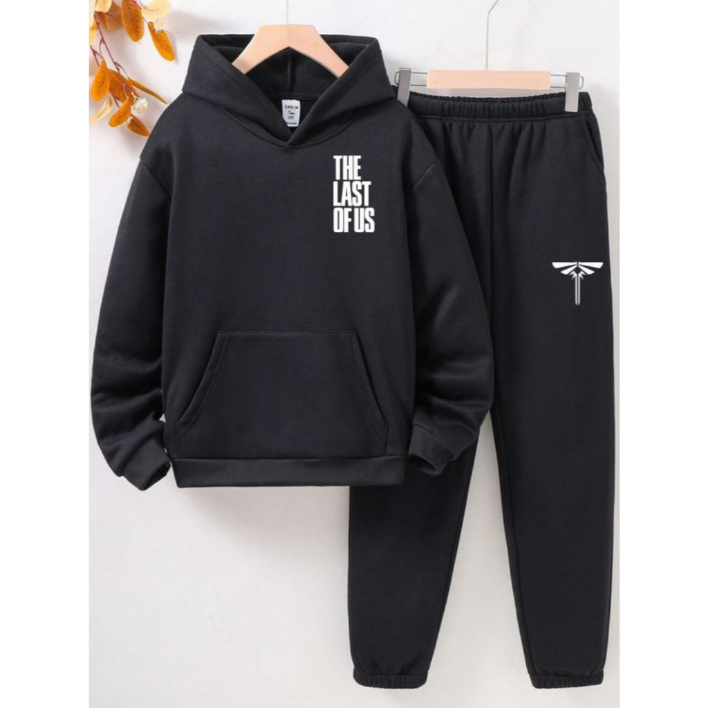 Kit Conjunto The Last of us Série Jogo Game Canguru e Moletom Calça e Blusa de frio Canguru Unissex Masculino Feminino