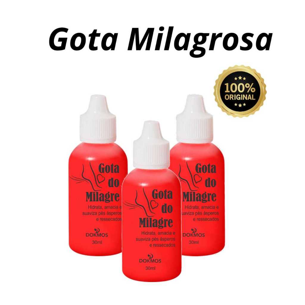 Kit 3 Gotas Do Milagre Tratamento Para Os Pés - Dokmos