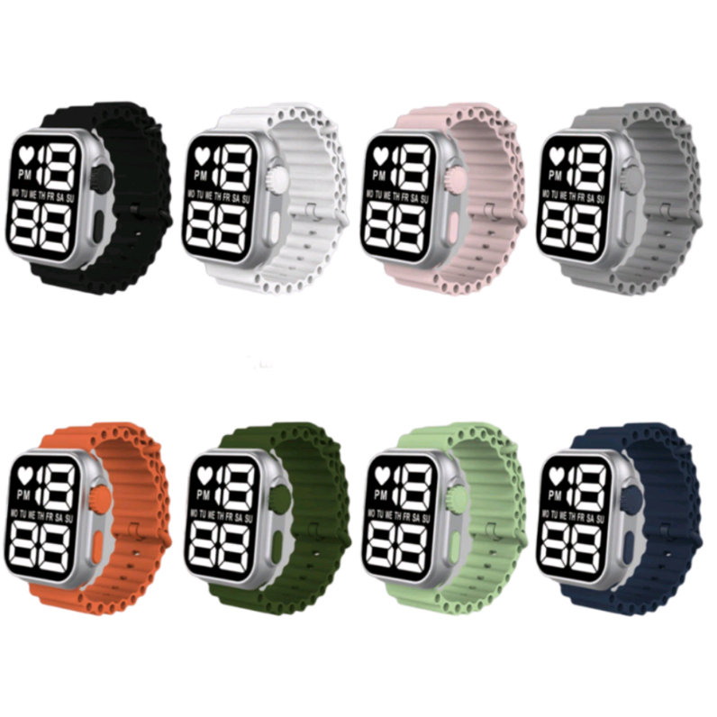 Relógio Eletrônico de Moda Esportes Relógio Eletrônico LED Relógio de Moda Casal Relógio de Presente