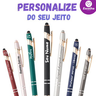 Caneta Metal Touch PERSONALIZADA C/ Nome, Logo ou Frase em Oferta na Shopee