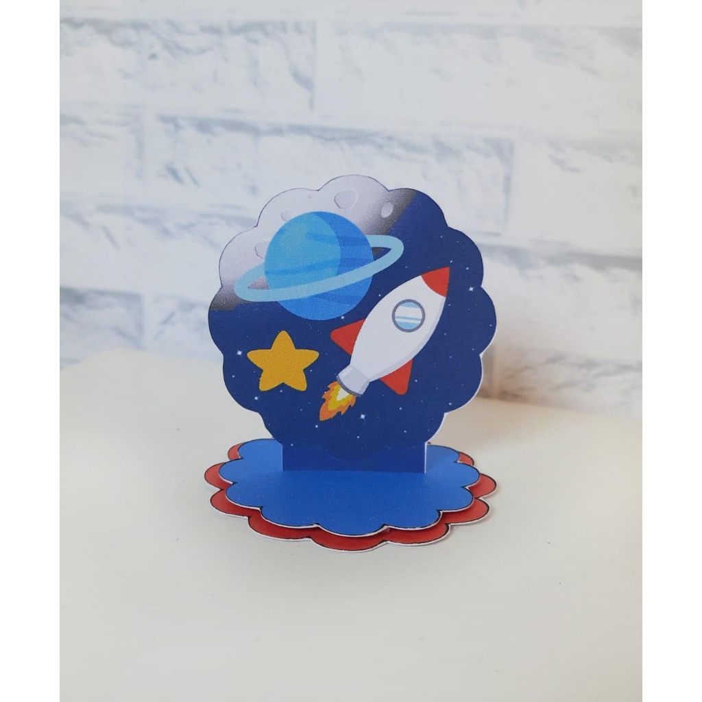 Kit Aplique 3D- TAG Personalizados Tema Astronauta - Festa de Aniversário - Lembrancinha, mimo
