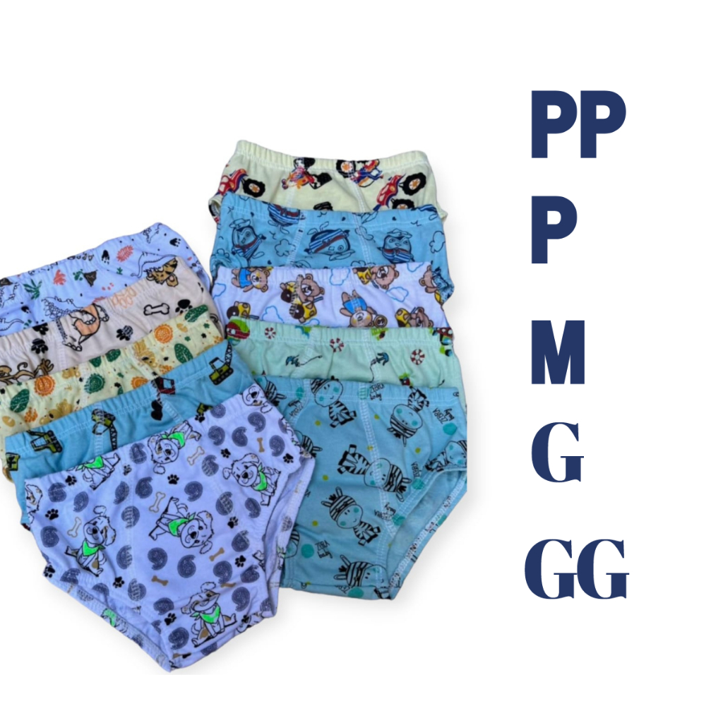 Kit Cueca infantil Slip masculina menino com Forro 100% Algodão Kits 10-5 PP P M G GG Conforto