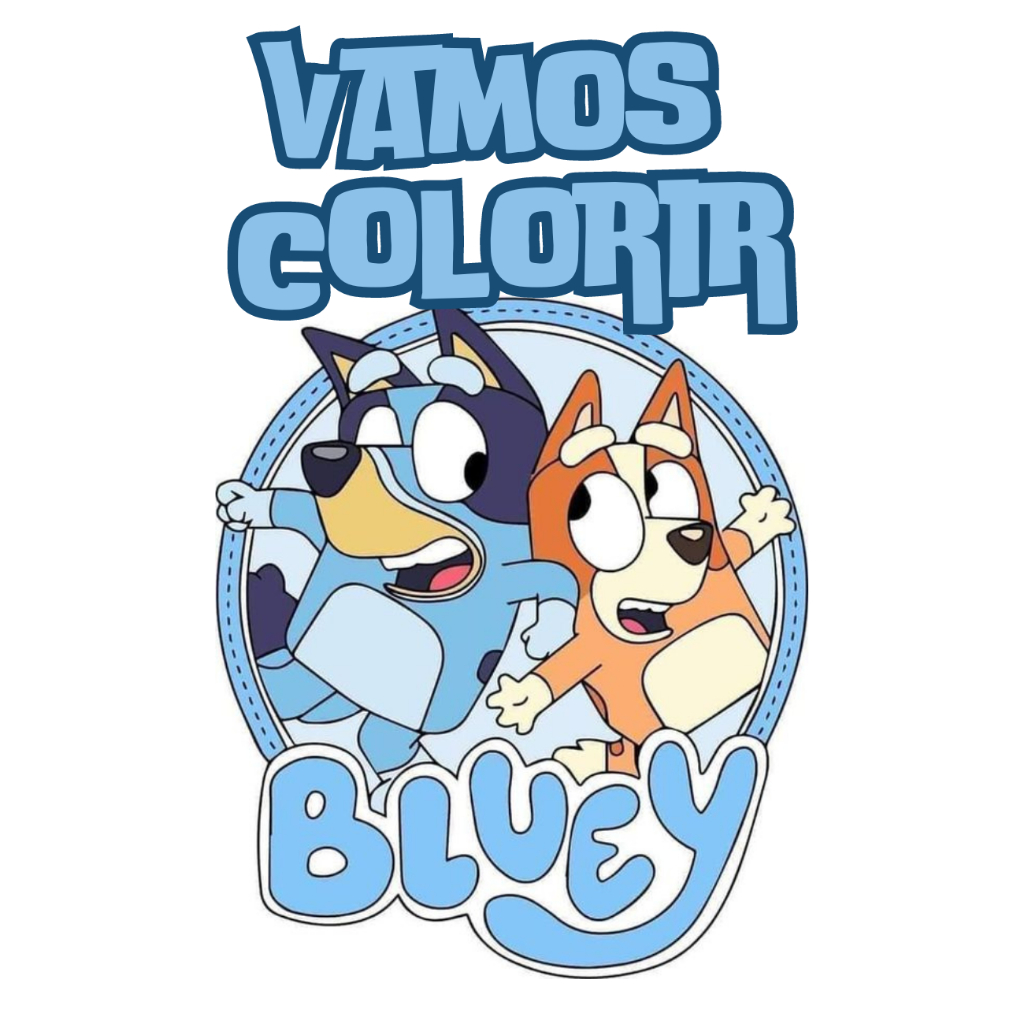 Kit 100 Desenhos para Colorir e Pintar Bluey