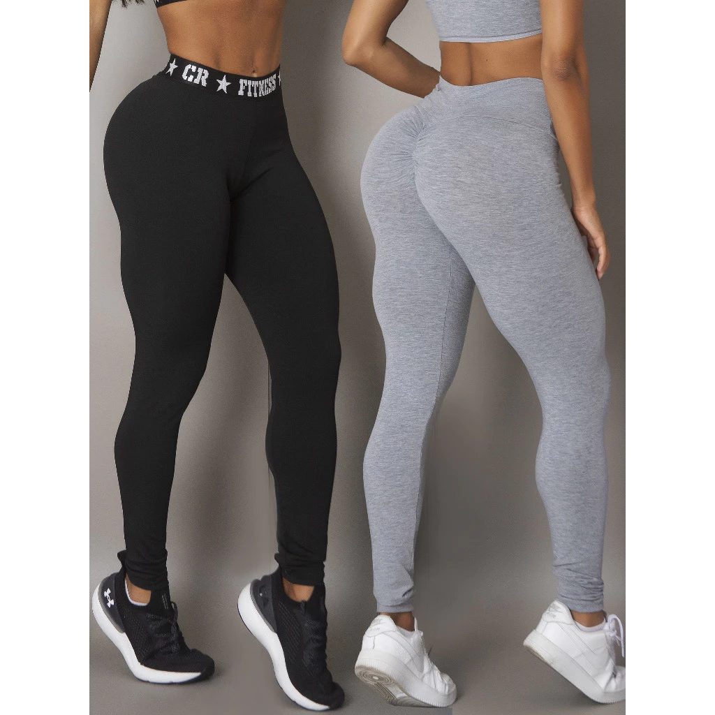 Kit 2 Legging Academia Levanta Bumbum e Elastico Exposto — imagem 1
