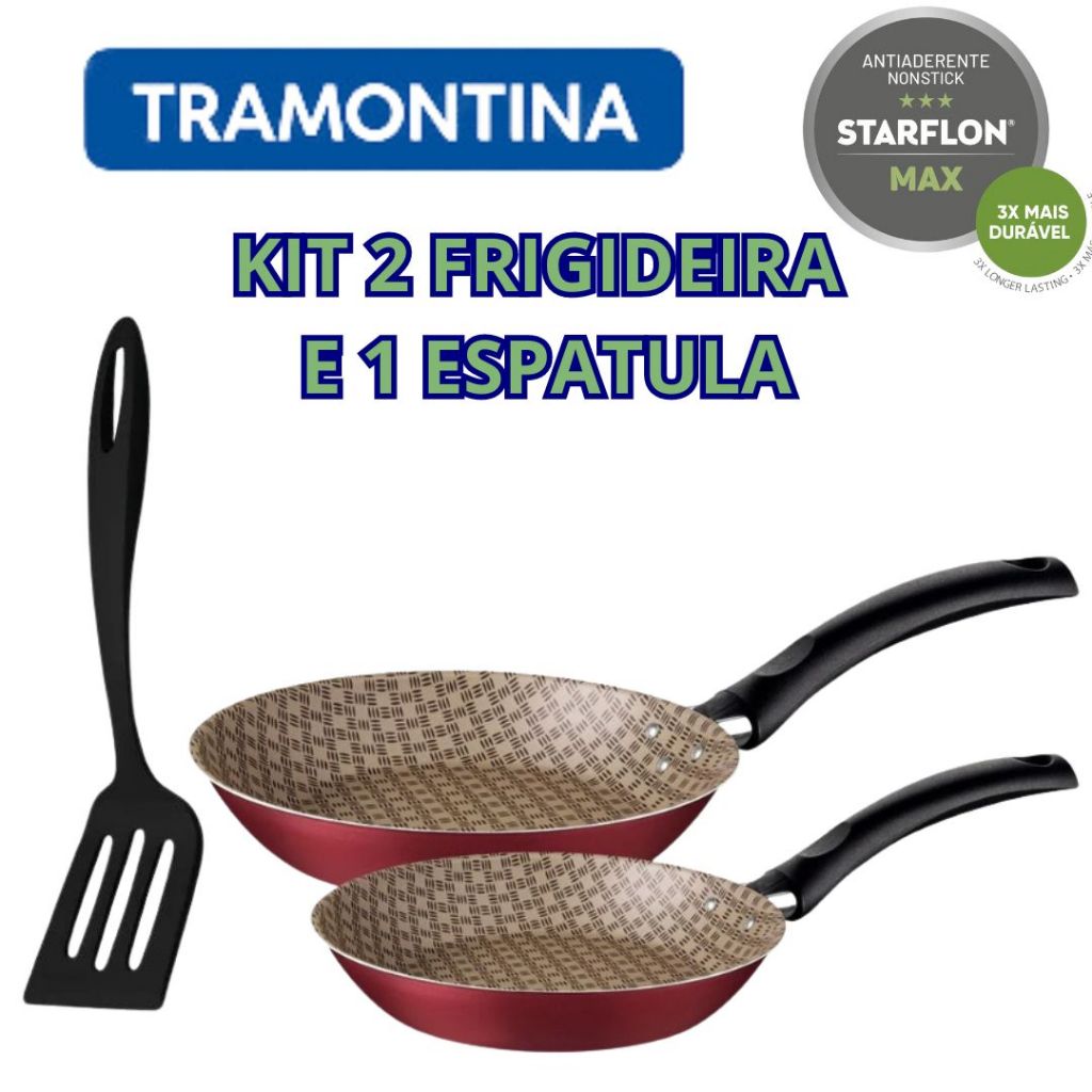 Frigideira Antiaderente Tramontina 2 peças Serie Especial + 1 ESPÁTULA