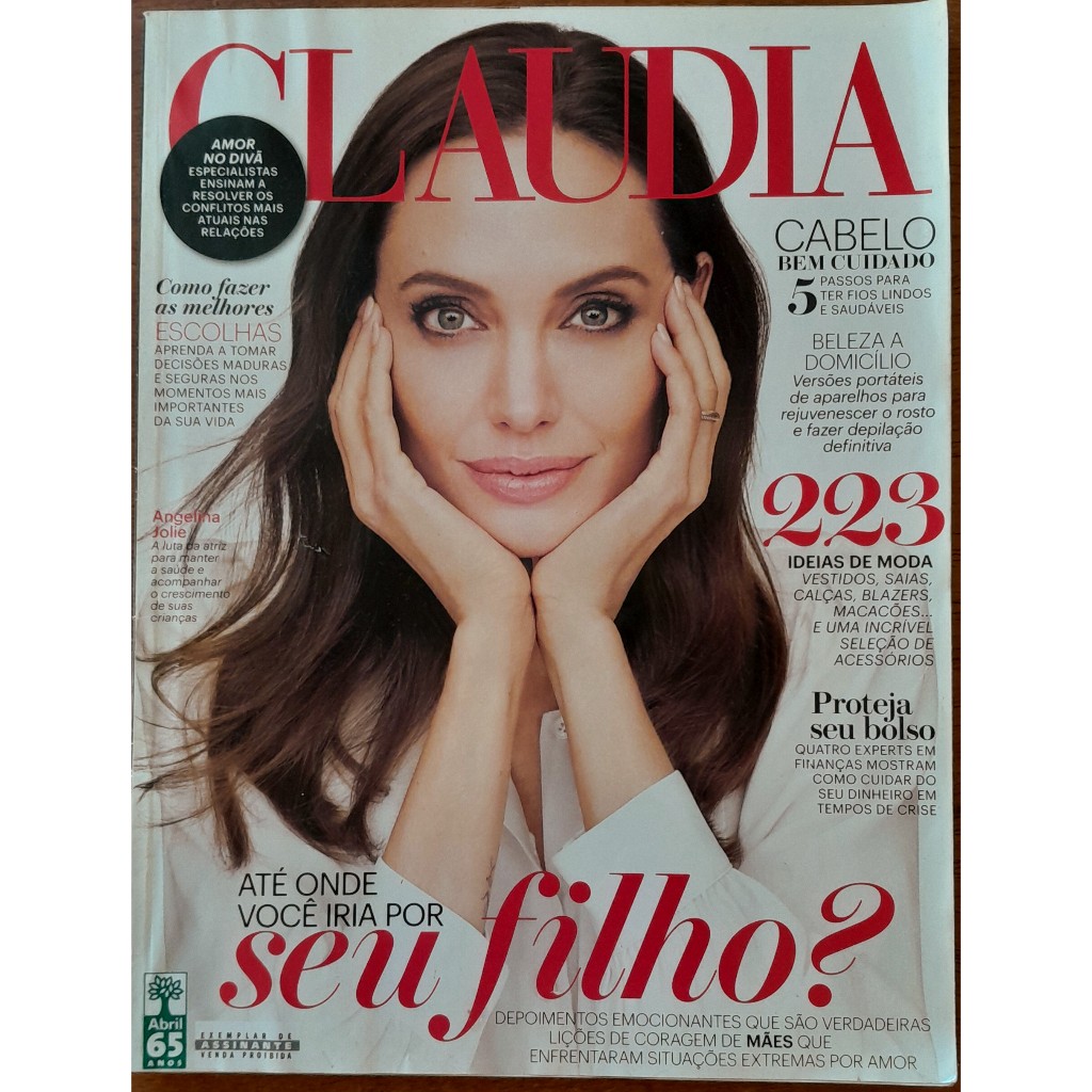 Revista Claudia Nº 644 Maio/2015 Angelina Jolie Fábio Assunção Maria Rita
