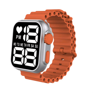 Relógio LED Digital de Pulso Esportivo Feminino À Prova D'água Masculino Ultra 9 Esporte Pulseira De Silicone em Oferta na Shopee