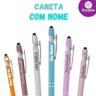 Caneta Metal Touch PERSONALIZADA com nome ou logotipo em Oferta na Shopee