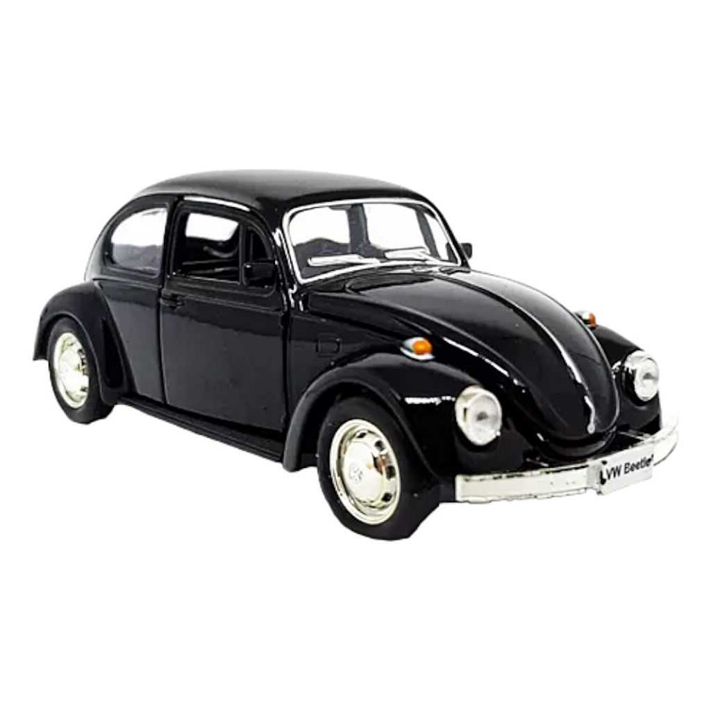 Carrinho De Ferro Fusca Clássico 1/32 Miniatura Coleção Fusca Preto