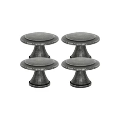 Kit 4 Puxadores Colonial P/ Moveis Gaveta Quarto Porta Ponto 1 Furo
