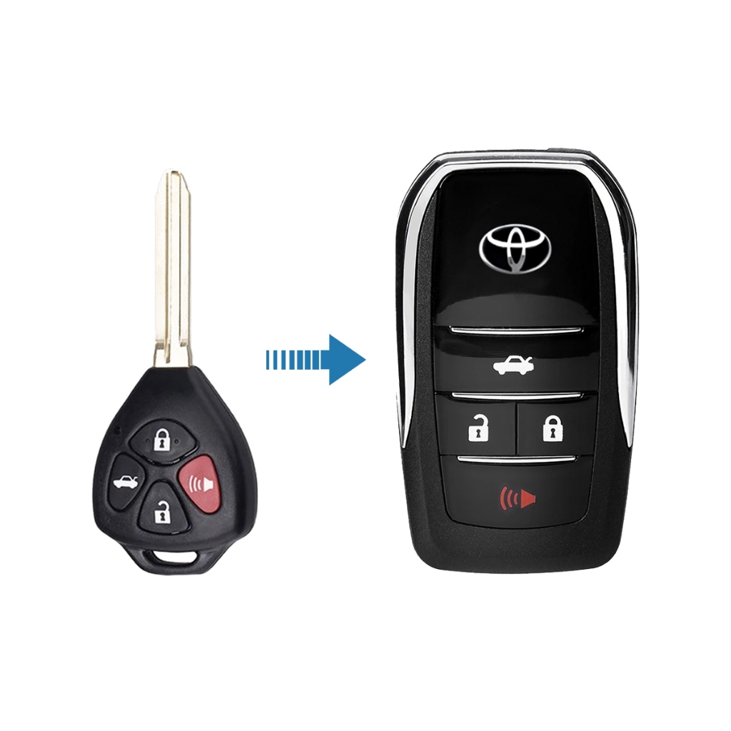 Capa Chave Canivete Adaptação Toyota Hilux Sw4 Etios 2006 À 2015 4 Botões