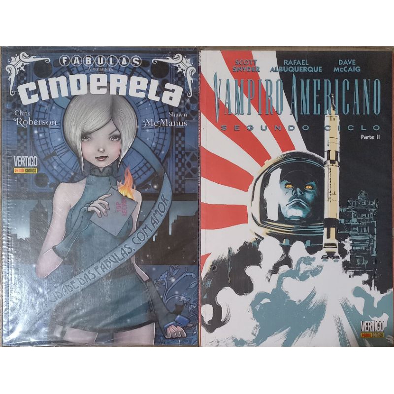 fábulas apresenta : Cinderela + vampiro americano - kit 2 gibis encadernados vertigo