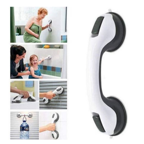 Barra de Apoio Portátil com Ventosa: Segurança e Independência no Banheiro para Idosos!  ref: FS-001