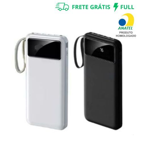 CARREGADOR PORTÁTIL POWERBANK 10000 MAH BTE-18 (MICRO-USB, TIPO-C, LIGHTNING, USB)