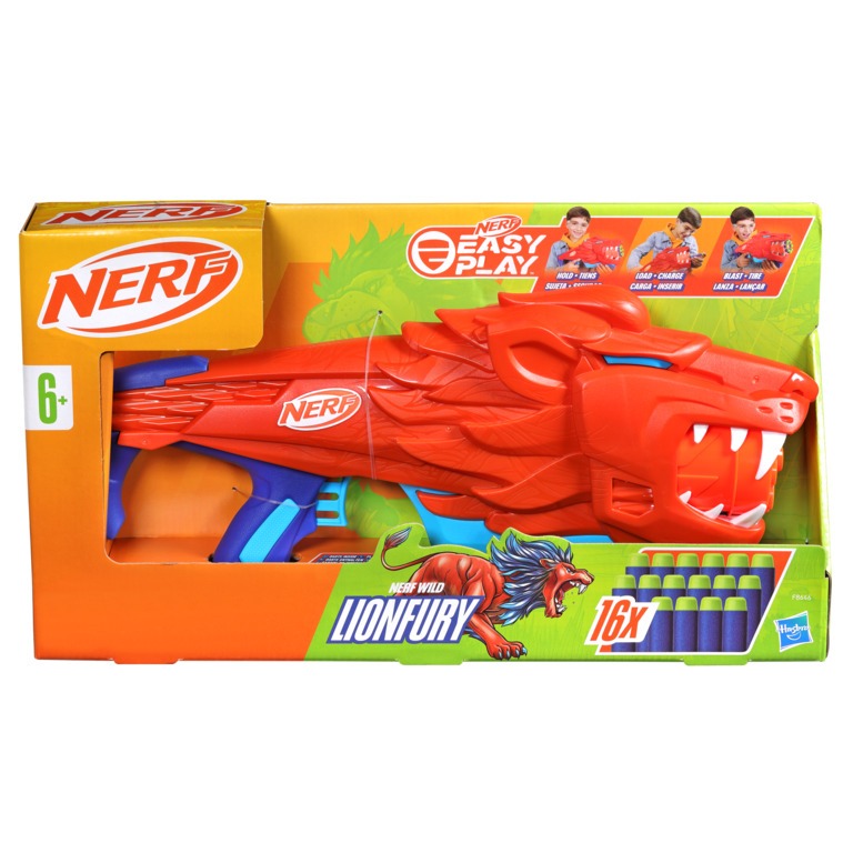 Lançador De Dardos Nerf Wild Lion Fury - Hasbro F8646 em Oferta na Shopee