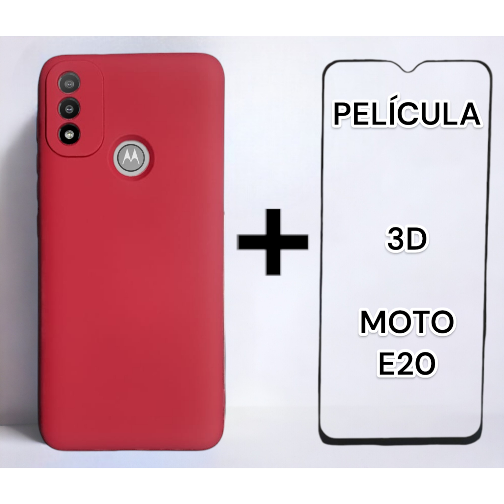 Kit CAPA CAPINHA CASE MOTOROLA MOTO E20 + Pelicula 3D em Oferta na Shopee