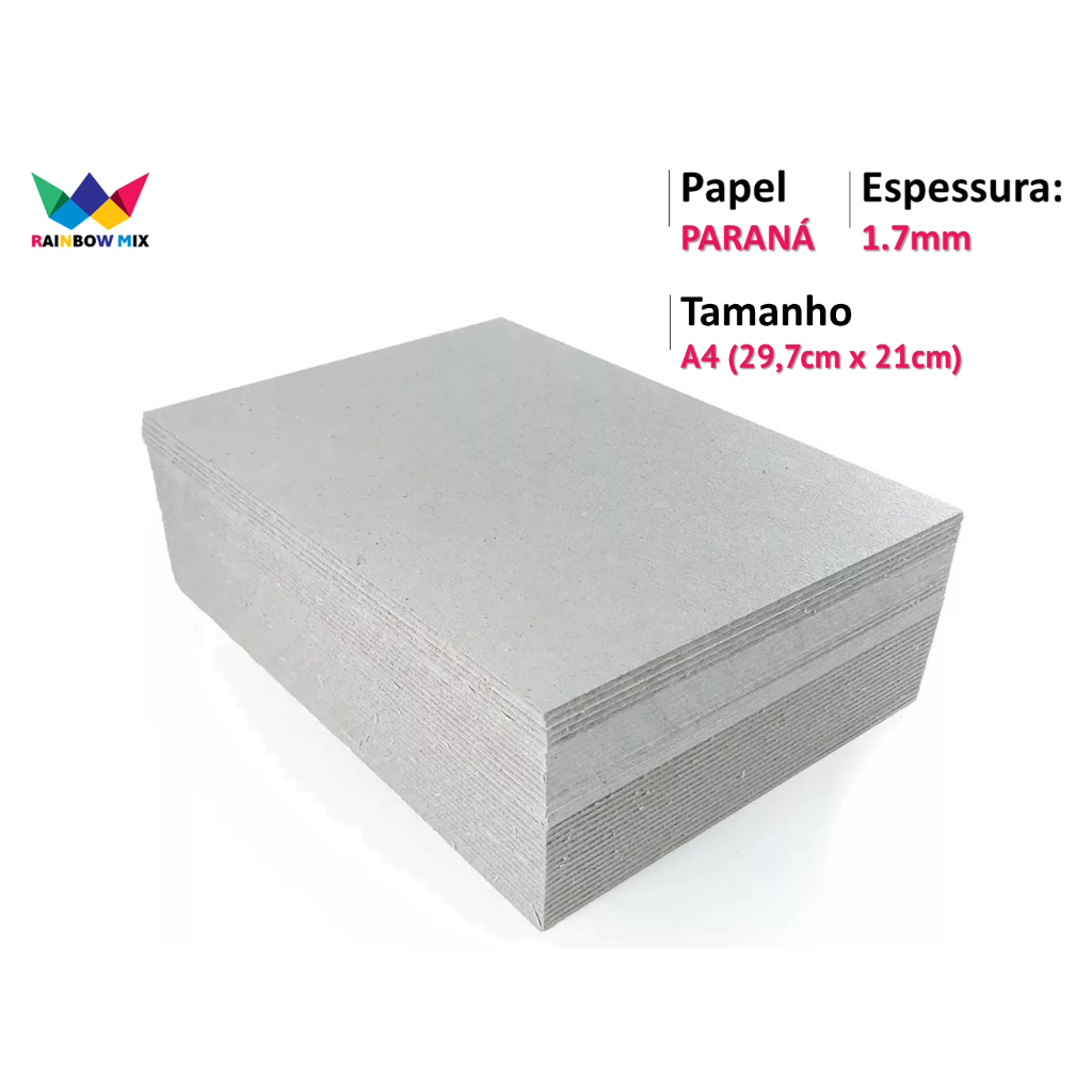 Papelão Paraná 1,7mm - 20 Placas Capa Agenda A4 29,7cm x 21cm