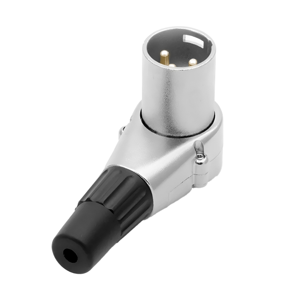 Plug Macho Xlr Canon Em L 90? Hjh Com Pino Banhado A Ouro
