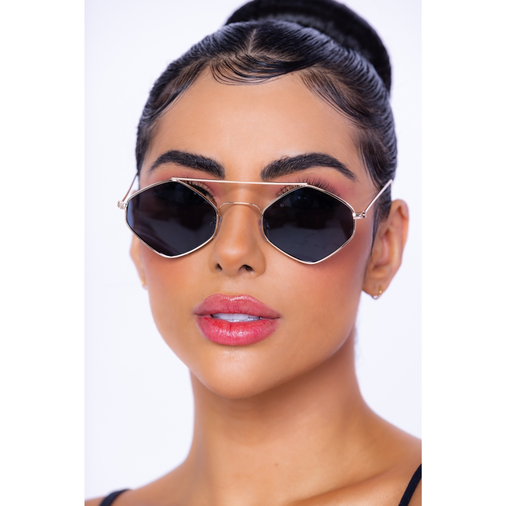 Óculos de Sol  Feminino Hexagonal Verão