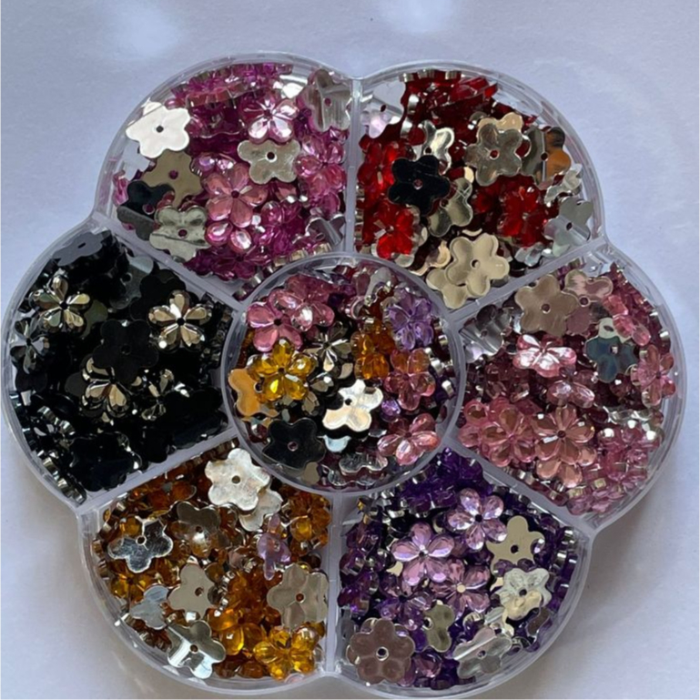 NOVO KIT CX CHATON FLOR TAM: 10MM em Oferta na Shopee