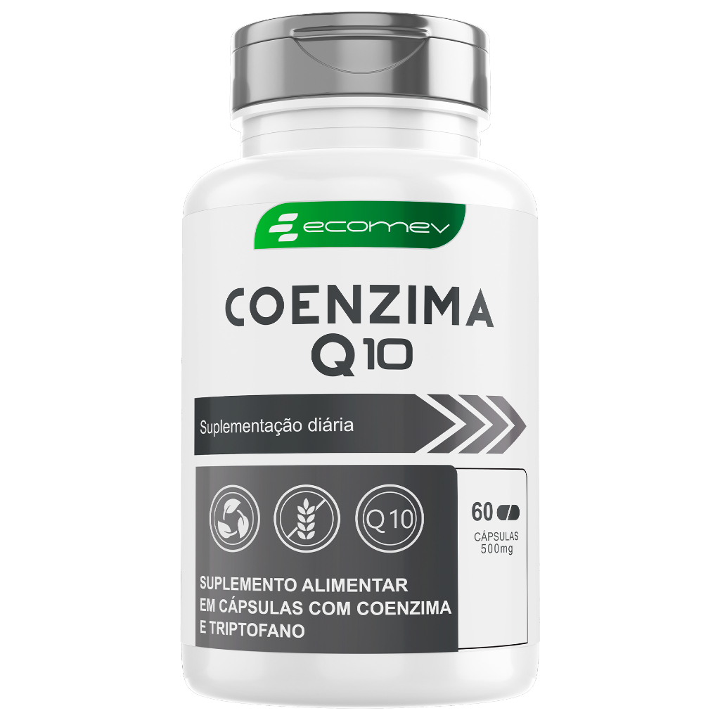 Coenzima Q10 500Mg Pura Formula Importada com Laudo 60Cáps em Oferta na Shopee