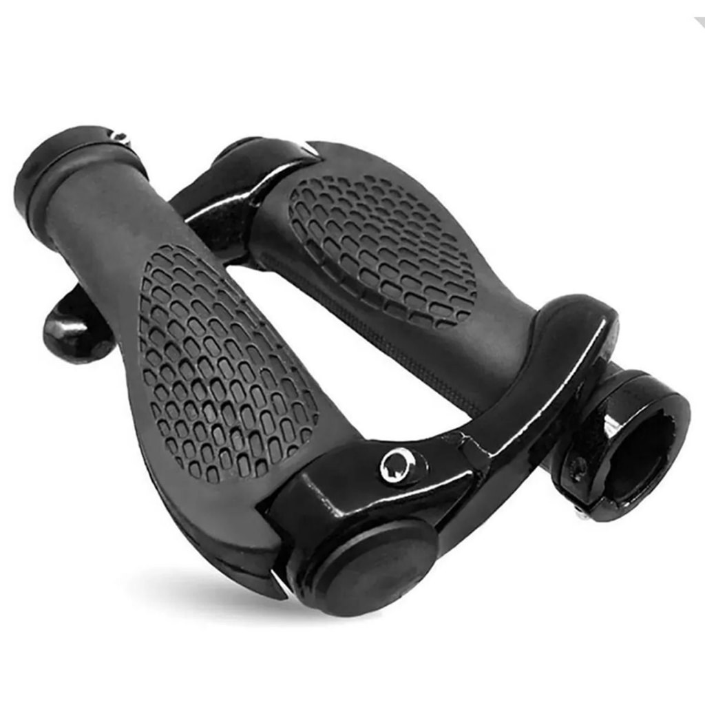 Par De Manopla Anatômica Gel Com Trava Bar End Bike Bibicleta em Oferta na Shopee