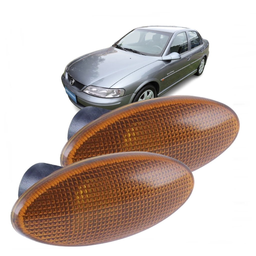 Pisca Seta Lateral Lanterna Paralama Vectra 2001 Até 2004 Âmbar Sem Soquete Par 2 Peças