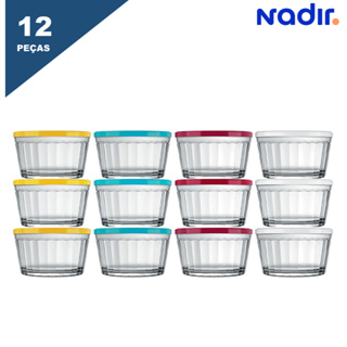 Pote de Vidro com Tampa 12 Peças Tigela Americana Nadir em Oferta na Shopee