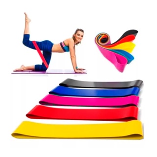 KIT 5 FAIXA ELÁSTICA SUPER MINI BAND PARA TREINO EXERCÍCIOS FUNCIONAL AEROBICO em Oferta na Shopee