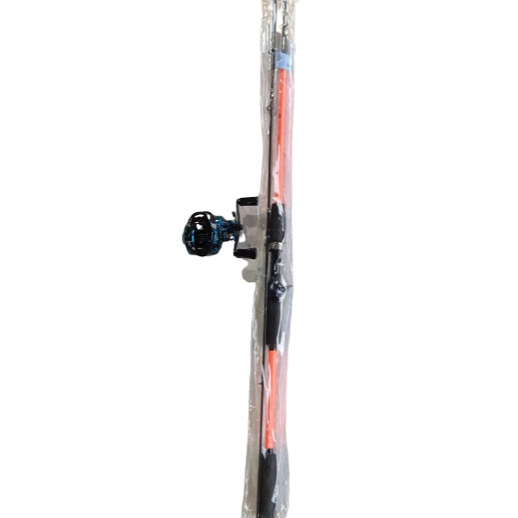 Kit pesca vara duas partes oca para carretilha 1,80 + Carretilha JWS 20 rolamentos carretel alumínio